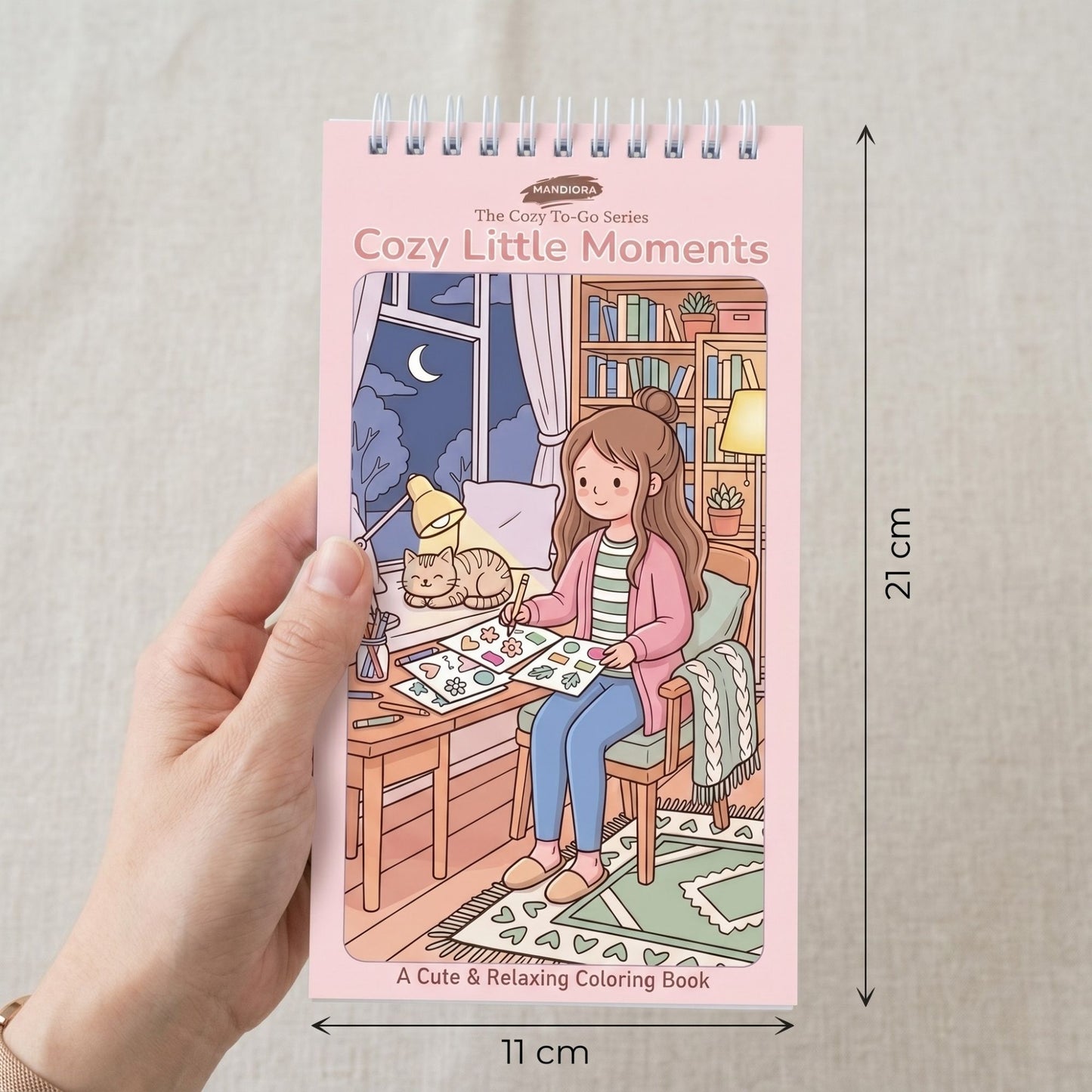 Cozy Little Moments | كتاب تلوين صغير للاسترخاء أثناء التنقل | مانديورا