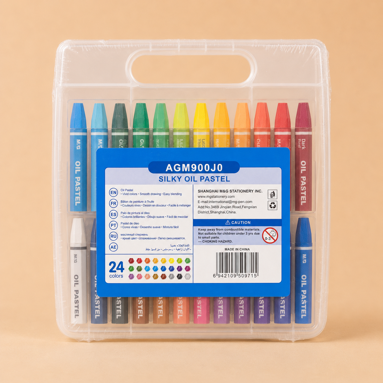 M&G ألوان باستيل زيتي ناعمة 24 لون | Silky Oil Pastels | AGM900J0