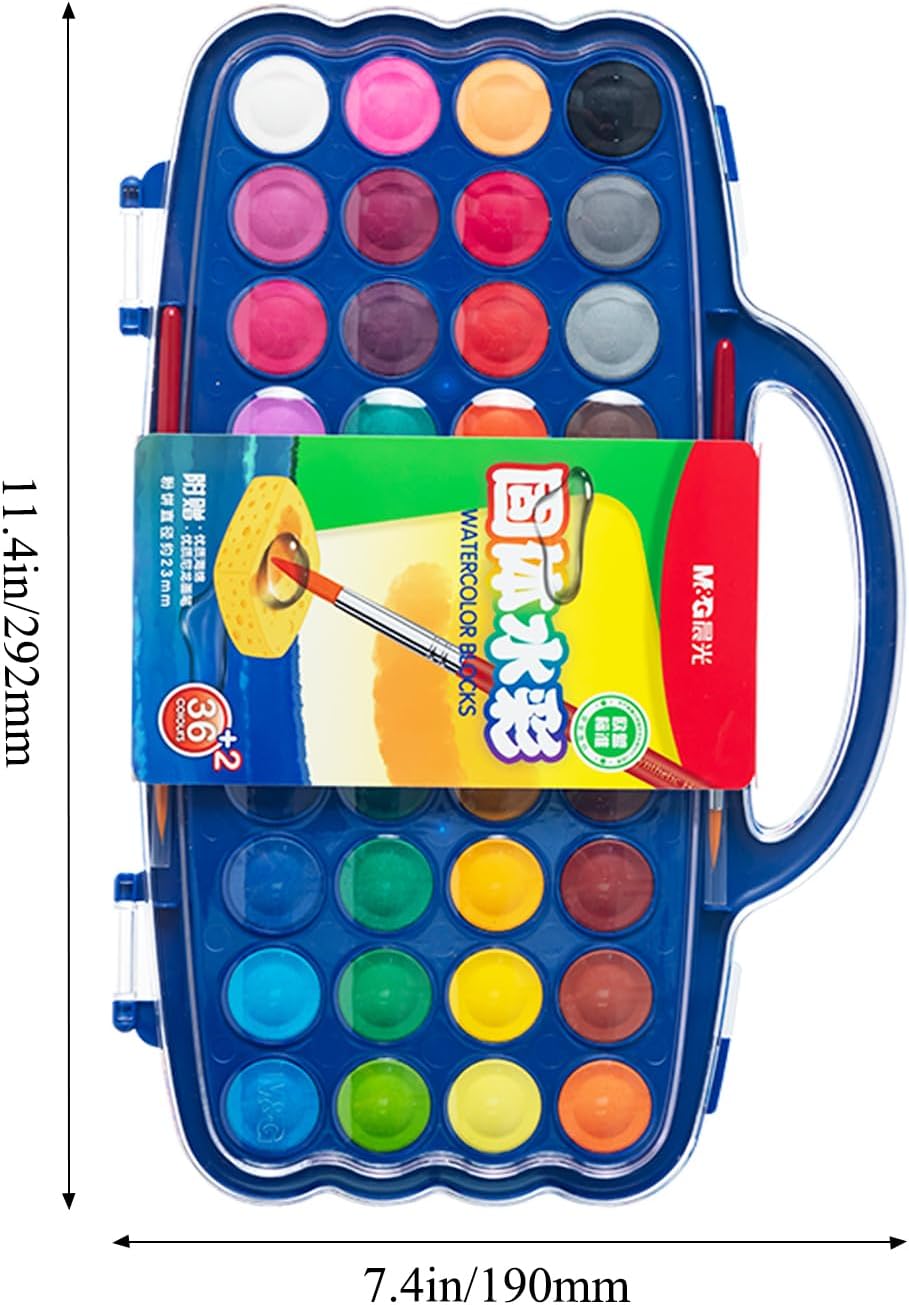 M&G مجموعة Water Colour Blocks – 36 لون + لونين إضافيين | موديل APL976L8