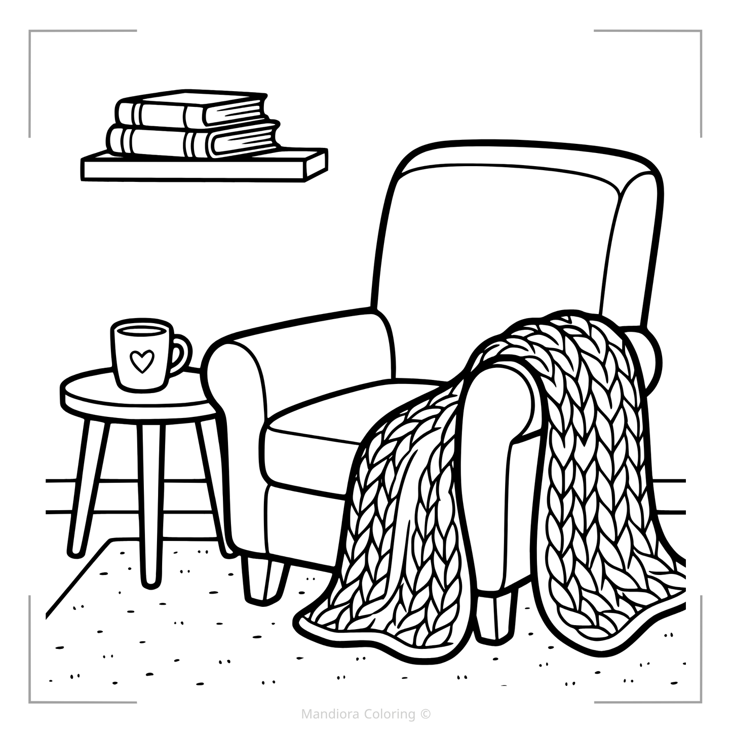 Where Cozy Lives | كتاب تلوين دافئ مستوحى من الحياة اليومية | مانديورا
