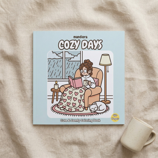 Cozy Days | كتاب تلوين مريح ولحظات هادئة يومية | Mandiora