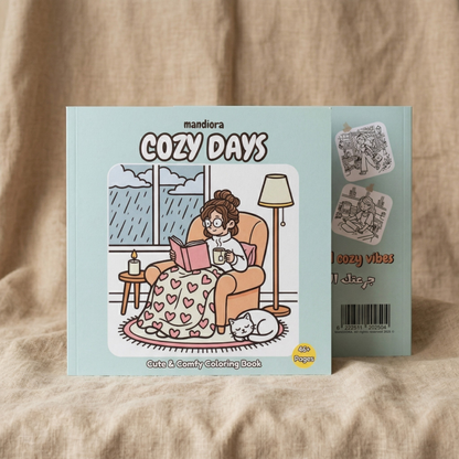 Cozy Days | كتاب تلوين مريح ولحظات هادئة يومية | Mandiora