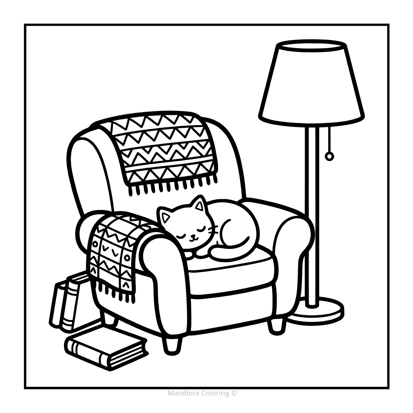 Cozy Little Corners | كتاب تلوين زوايا هادئة للاسترخاء | Mandiora