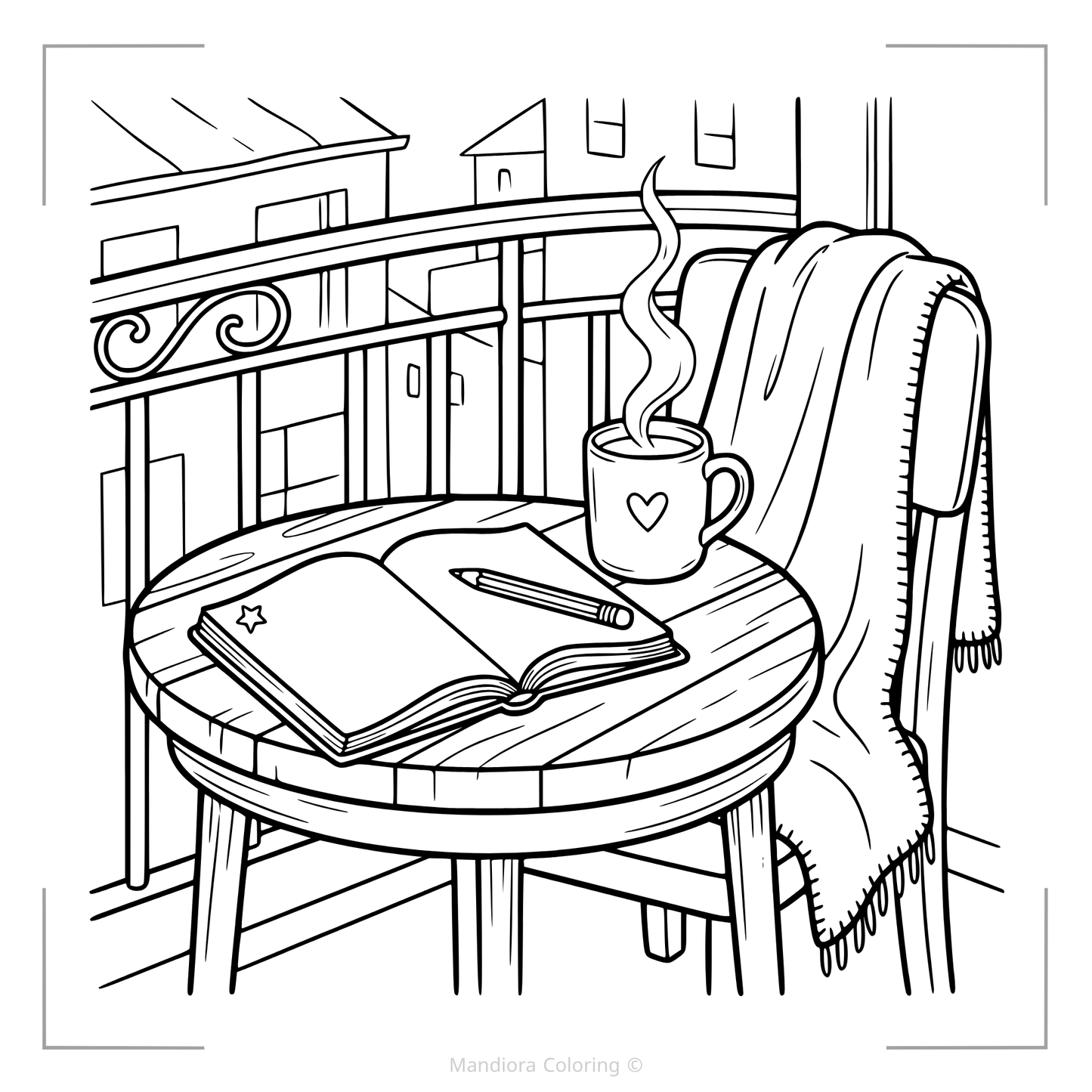 Where Cozy Lives | كتاب تلوين دافئ مستوحى من الحياة اليومية | مانديورا

