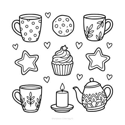 كتاب تلوين Cozy Patterns للاسترخاء وتخفيف التوتر | Mandiora (مانديورا)