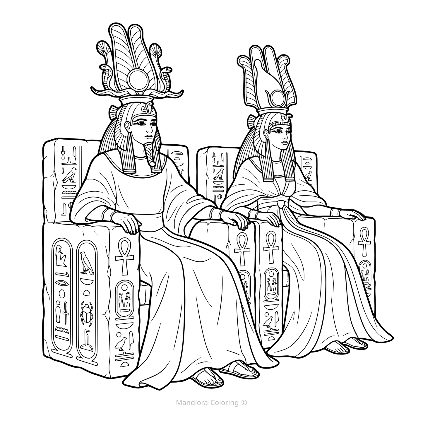 Eternal Egypt | كتاب تلوين مستوحى من الحضارة الفرعونية | مانديورا
