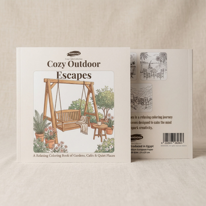 Cozy Outdoor Escapes | كتاب تلوين للاسترخاء مستوحى من الطبيعة | مانديورا