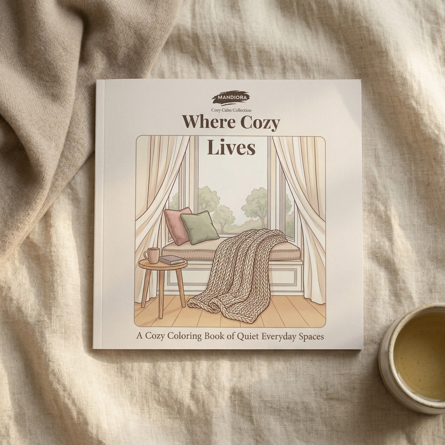 Where Cozy Lives | كتاب تلوين دافئ مستوحى من الحياة اليومية | مانديورا
