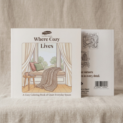 Where Cozy Lives | كتاب تلوين دافئ مستوحى من الحياة اليومية | مانديورا

