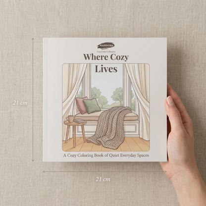 Where Cozy Lives | كتاب تلوين دافئ مستوحى من الحياة اليومية | مانديورا
