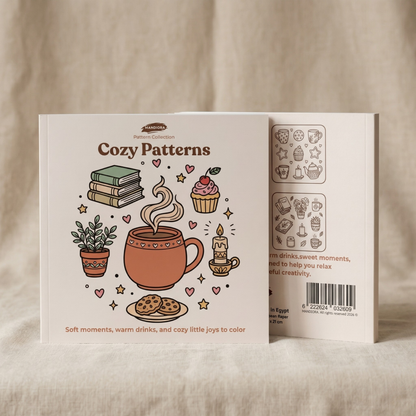 كتاب تلوين Cozy Patterns للاسترخاء وتخفيف التوتر | Mandiora (مانديورا)