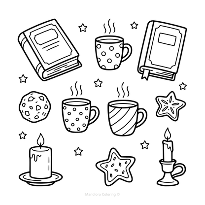 كتاب تلوين Cozy Patterns للاسترخاء وتخفيف التوتر | Mandiora (مانديورا)