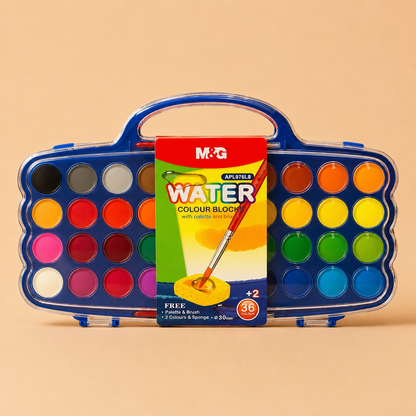M&G مجموعة Water Colour Blocks – 36 لون + لونين إضافيين | موديل APL976L8