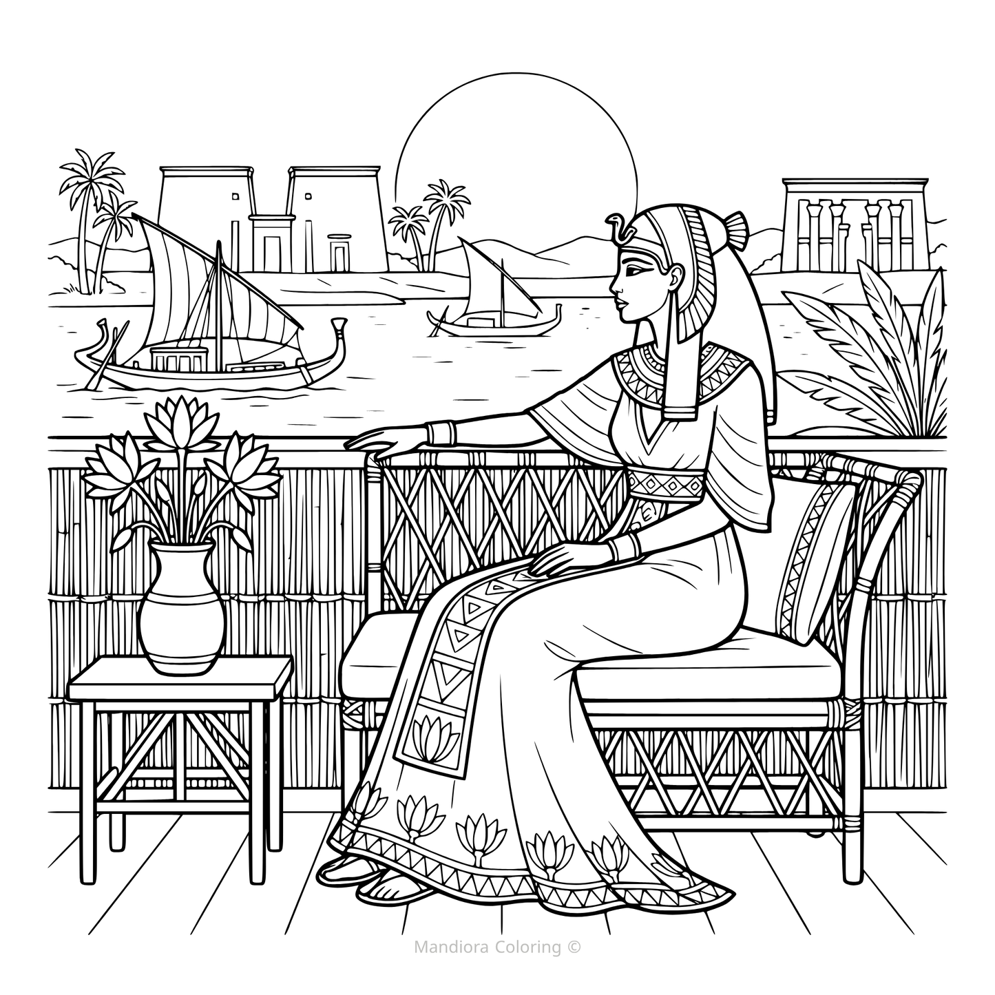 Eternal Egypt | كتاب تلوين مستوحى من الحضارة الفرعونية | مانديورا