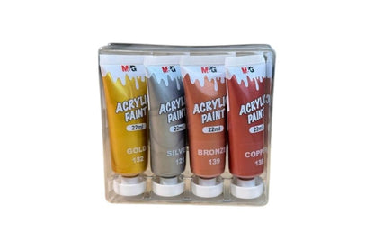 M&G 4 Colors Metallic Acrylic Paint Set (22ml)
