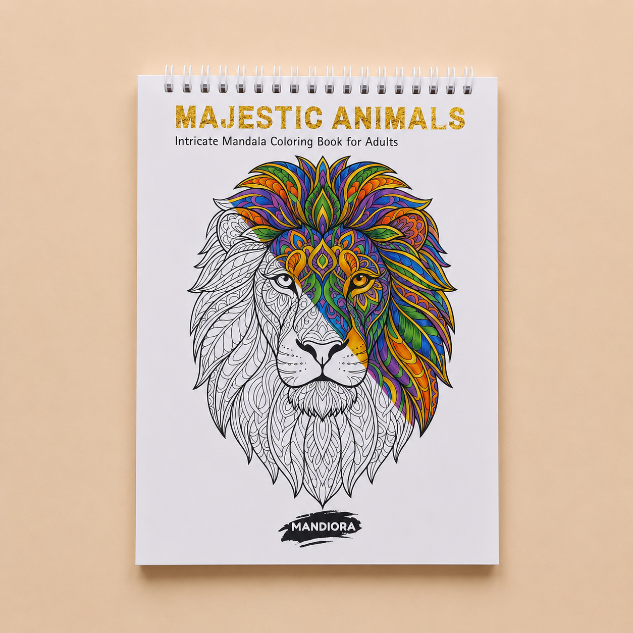 Majestic Animals | كتاب تلوين ماندالا لتخفيف التوتر | مانديورا