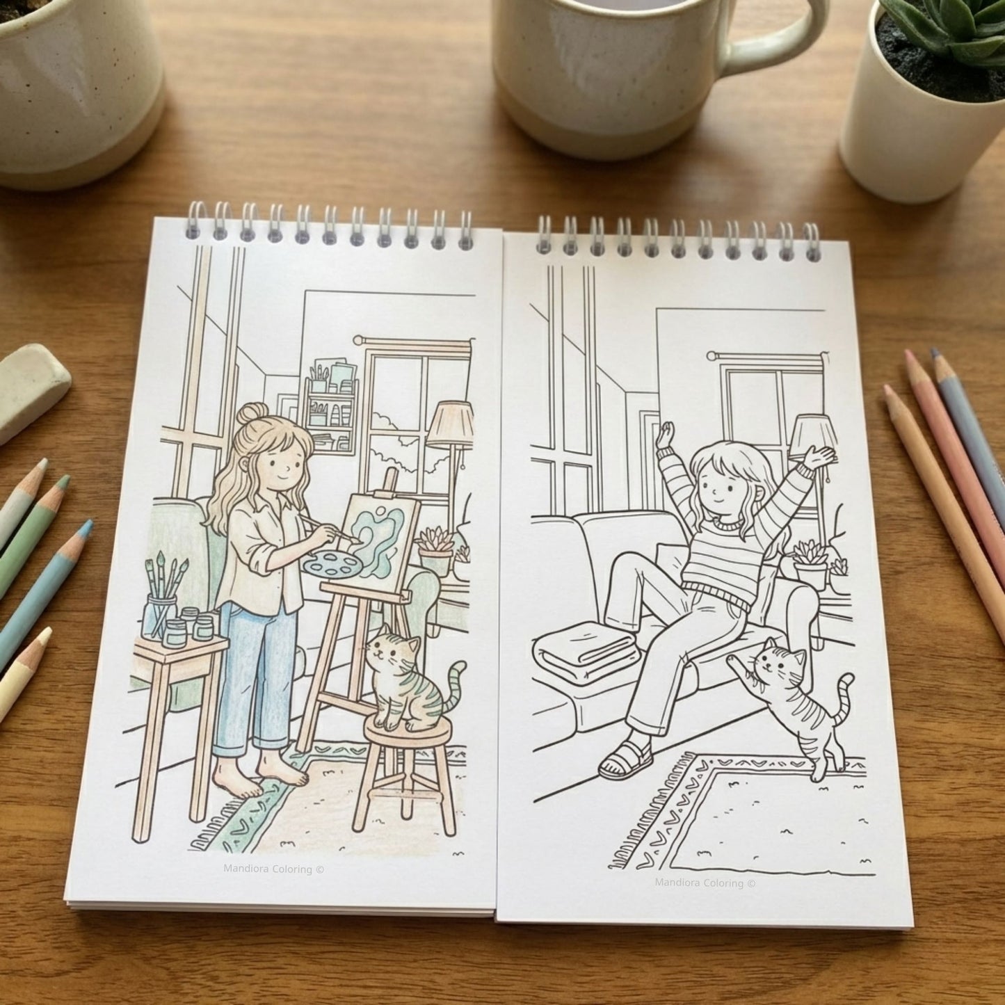 Cozy Little Moments | كتاب تلوين صغير للاسترخاء أثناء التنقل | مانديورا