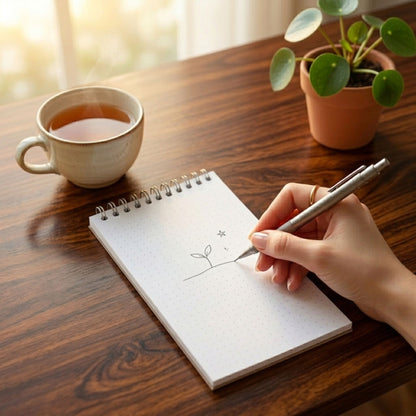 Mandiora كراسة رسم Dot Grid 120 جرام 11×21 سم | اسكتش احترافي