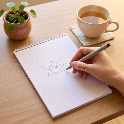 Mandiora كراسة رسم Dot Grid 140 جرام 17×24 سم | اسكتش احترافي