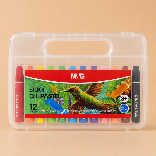 M&G ألوان باستيل زيتي ناعمة 12 لون | Silky Oil Pastels | AGM900J8