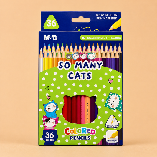 M&G أقلام تلوين خشبية So Many Cats – 36 لون | AWP343A3 