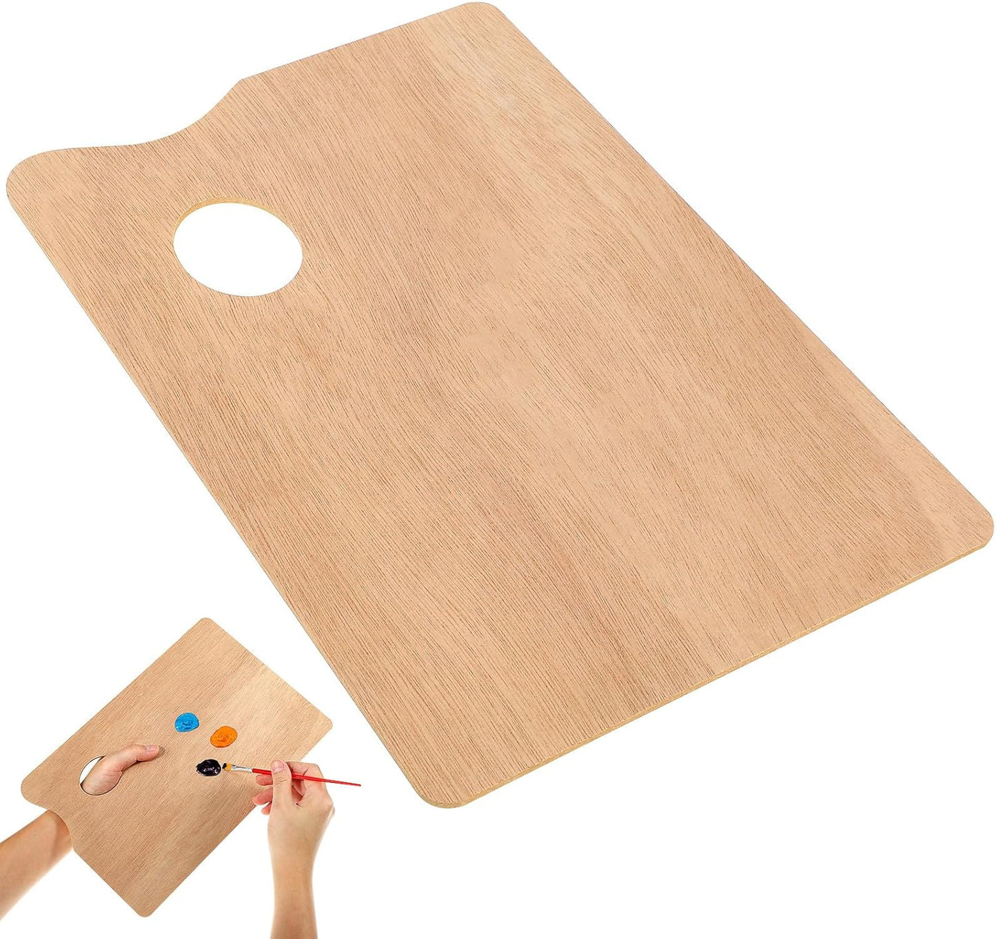 باليت رسم خشبي مستطيل 30 × 20 سم | لوحة مزج ألوان احترافية