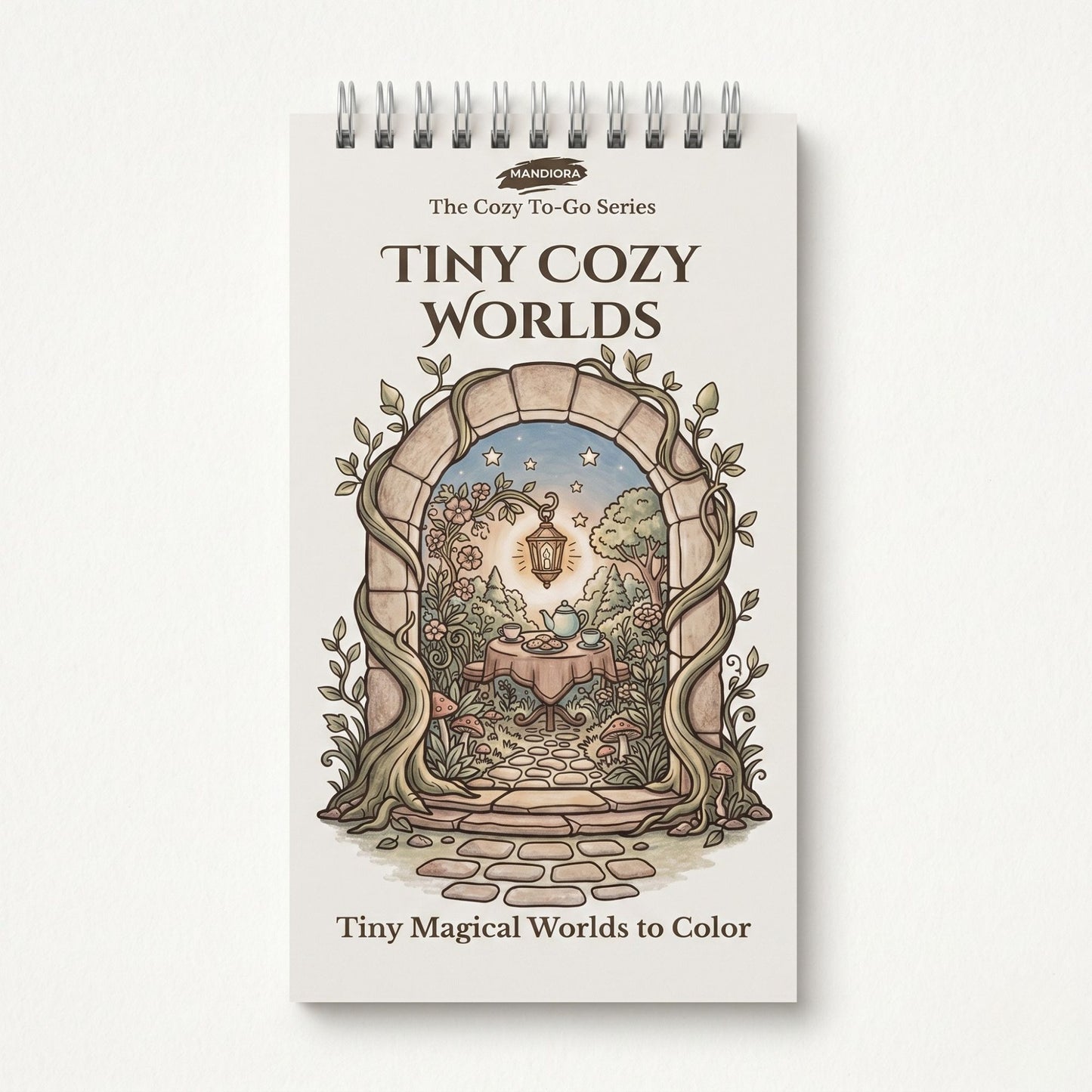 Tiny Cozy Worlds | كتاب تلوين صغير لعوالم كوزي خيالية | مانديورا